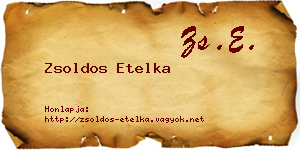 Zsoldos Etelka névjegykártya