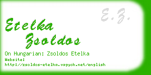 etelka zsoldos business card